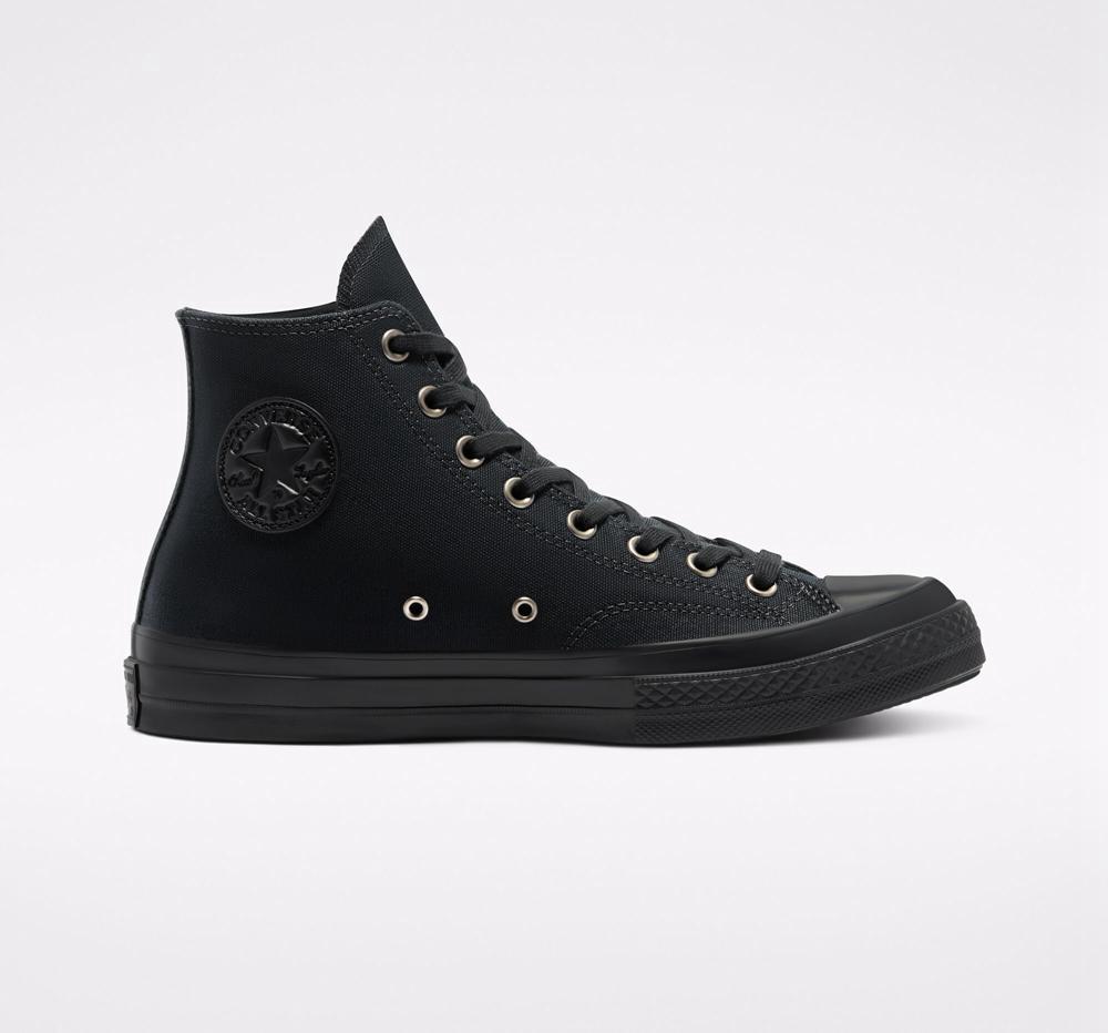 Altas Converse Chuck 70 Vintage Lona Unisex Hombre Negras Negras Negras España | 726834XAB