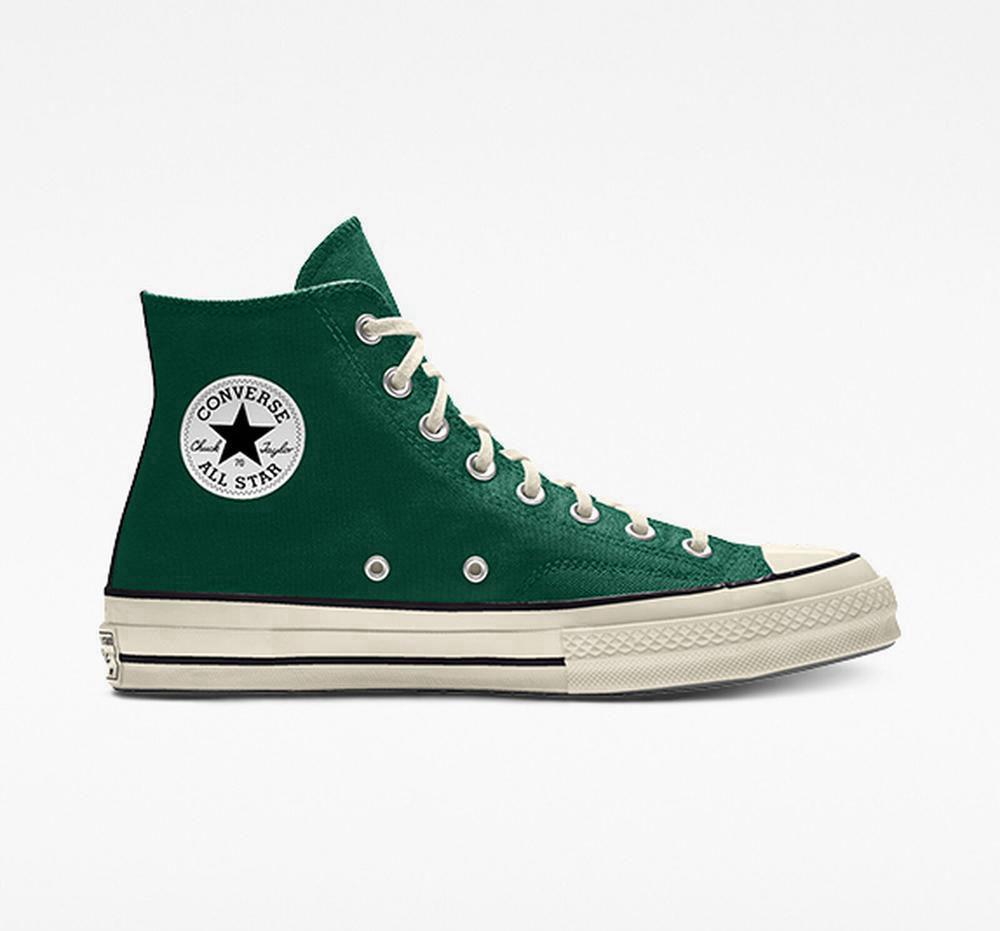 Altas Converse Custom Chuck 70 Vintage Lona By You Unisex Mujer Verde España | 091268ERN