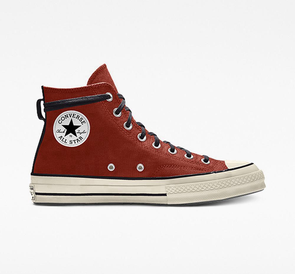 Altas Converse Custom Chuck 70 Vintage Lona By You Unisex Mujer Naranjas España | 675901KDV
