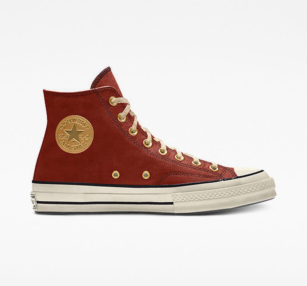 Altas Converse Custom Chuck 70 Vintage Lona By You Unisex Mujer Naranjas España | 846715RBS