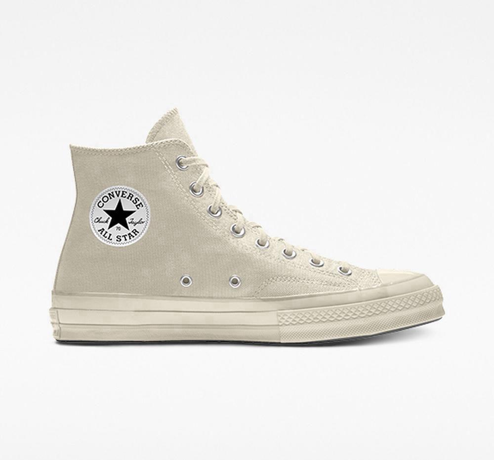 Altas Converse Custom Chuck 70 Vintage Lona By You Unisex Mujer Gris España | 952403JUP