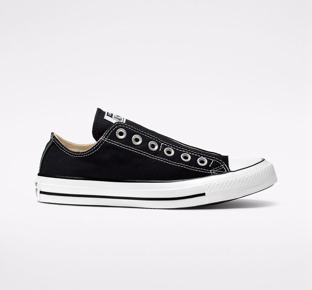 Bajas Converse Chuck Taylor All Star Slip Unisex Hombre Negras Blancas Negras España | 506479FVK
