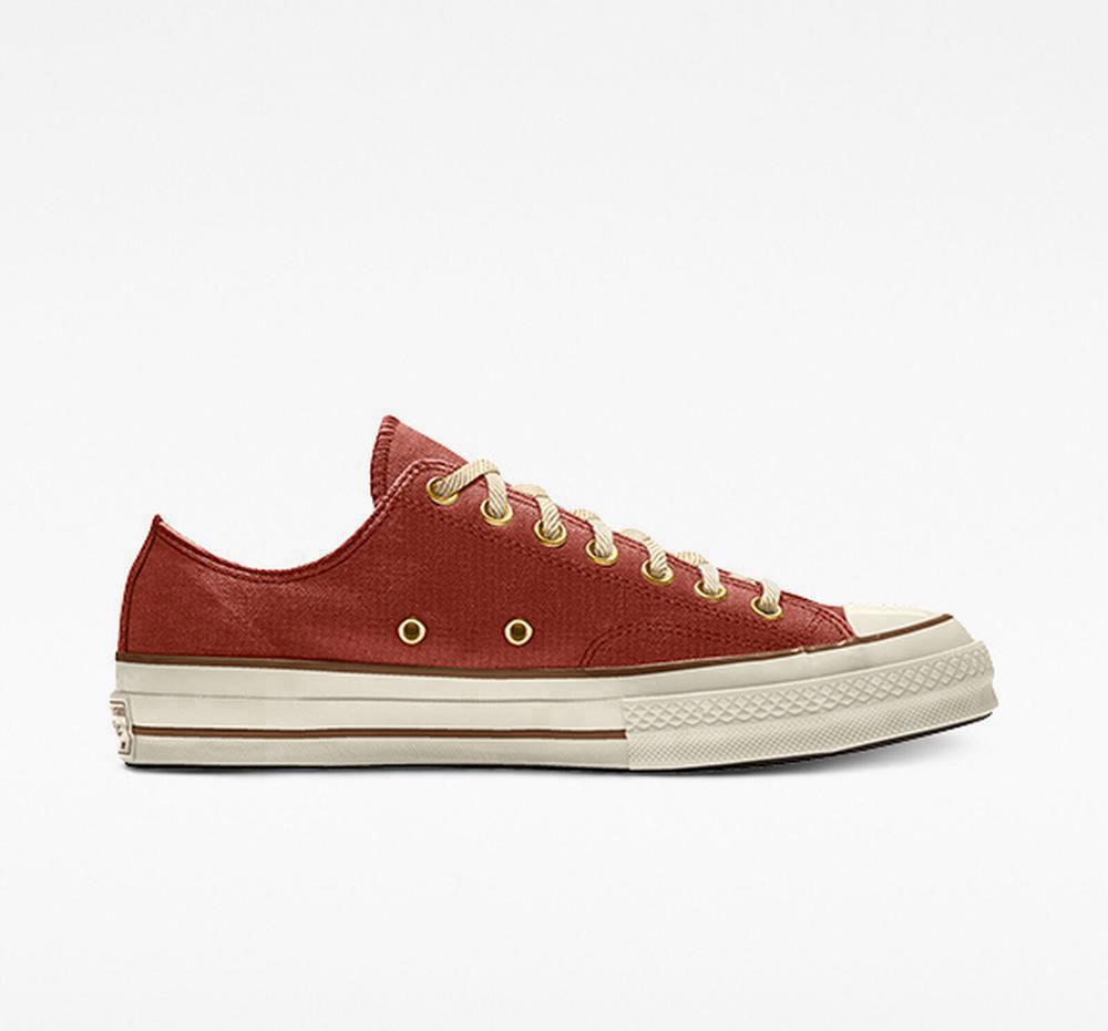 Bajas Converse Custom Chuck 70 Vintage Lona By You Unisex Mujer Naranjas España | 617048UST