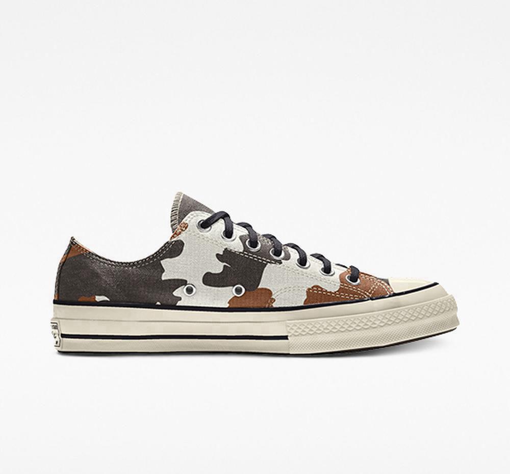 Bajas Converse Custom Chuck 70 Vintage Lona By You Unisex Mujer Browncow España | 708436EZA