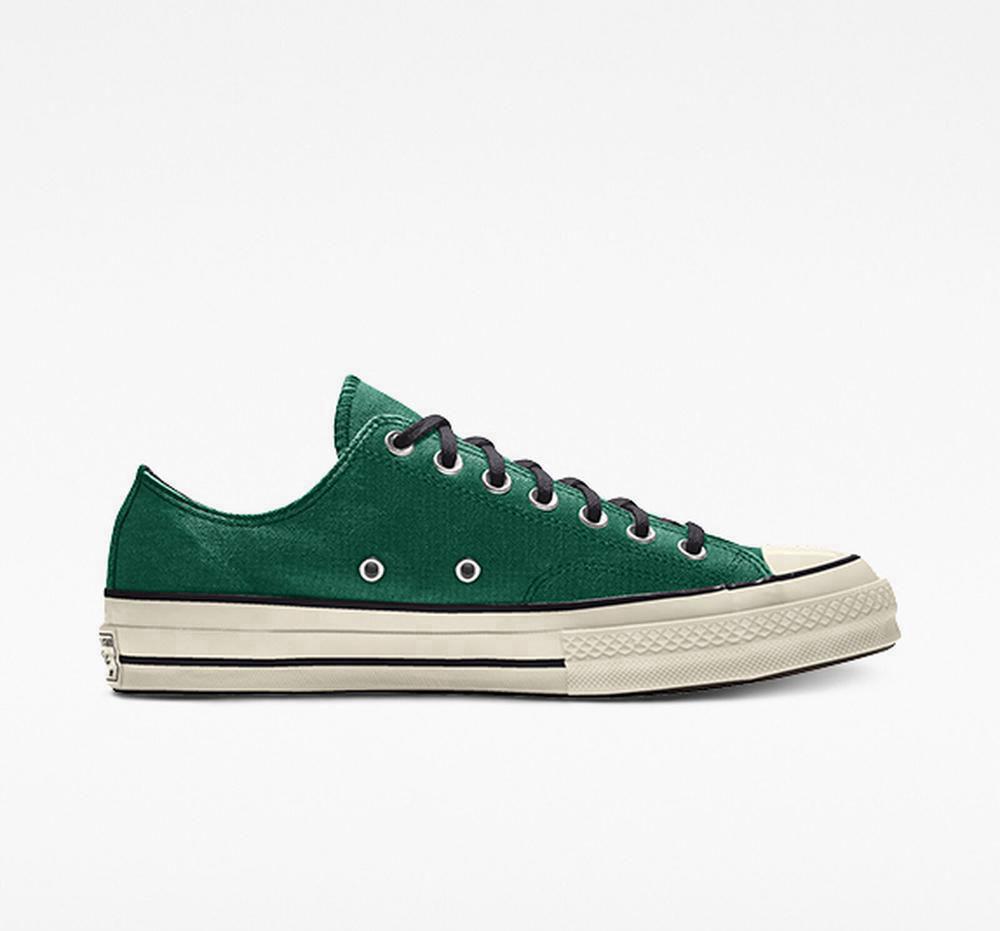 Bajas Converse Custom Chuck 70 Vintage Lona By You Unisex Mujer Verde España | 859674PYF